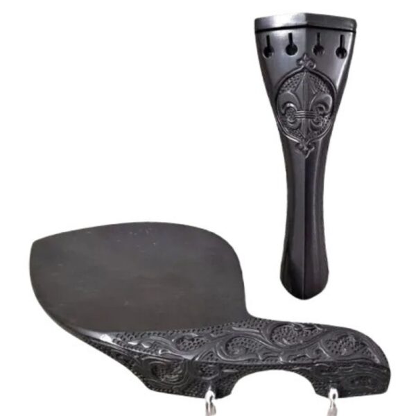 Violin Tailpiece & chinrest in ebony