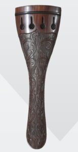 Tailpiece for Doublebass -Round Model in  Rosewood Hand Carved